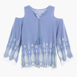 Chico’s | embroidered cold-shoulder top